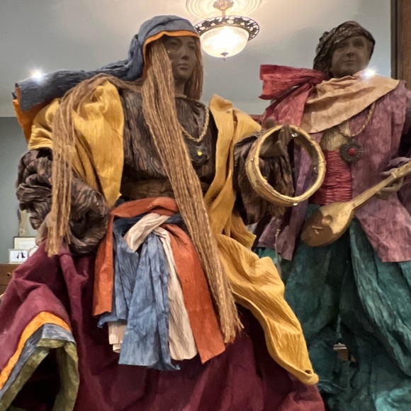 Two Paper Maché Figurines, Handcrafted Clay Sculptures, Eclectic Home Decor - Picture 15 of 15